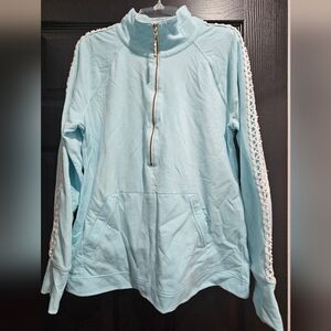 Lilly Pulitzer Light Blue Pullover with White Accents